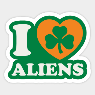 St. Patrick’s Day Alien Funny Irish UFO Sci Fi Sticker